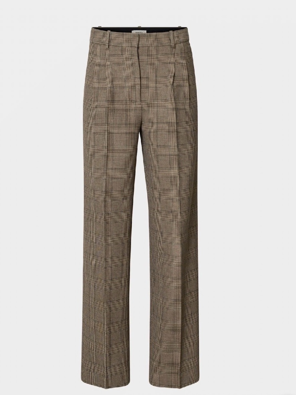 Aritzia The Effortless Pant Plaid Brown